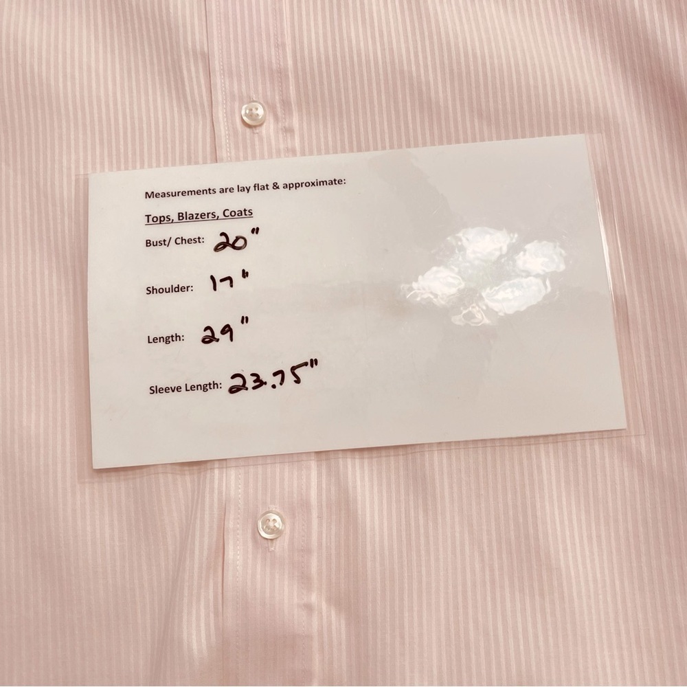 Christian Dior Pink Striped Dress Shirt Men’s 14.5 32/33 Long Sleeve Vintage USA - Picture 15 of 16